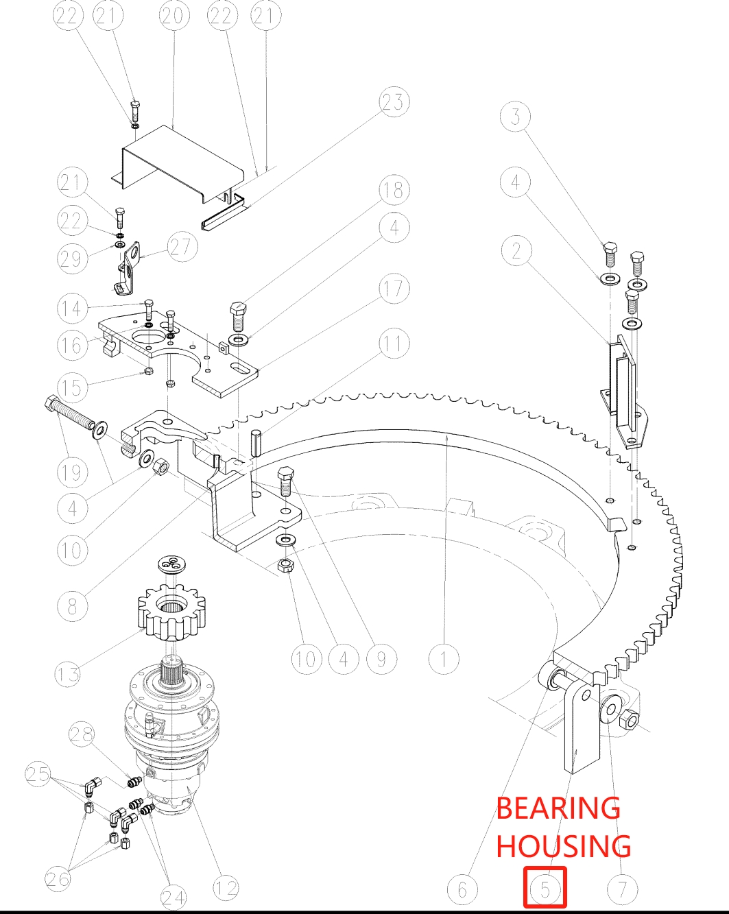 metso bearing support