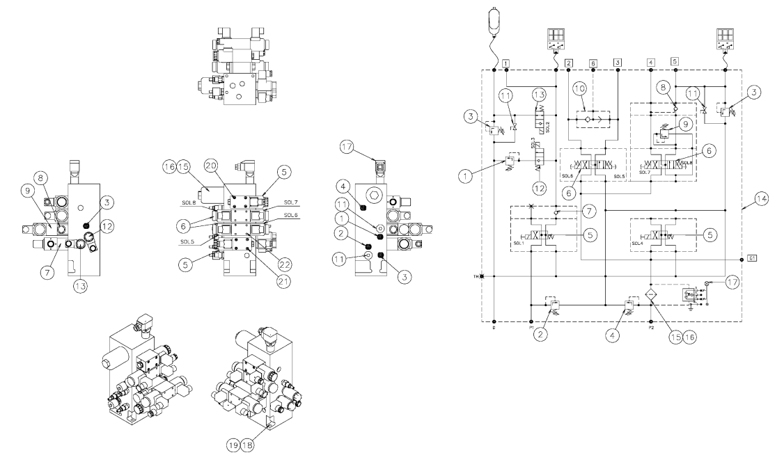 HP500 drilled block