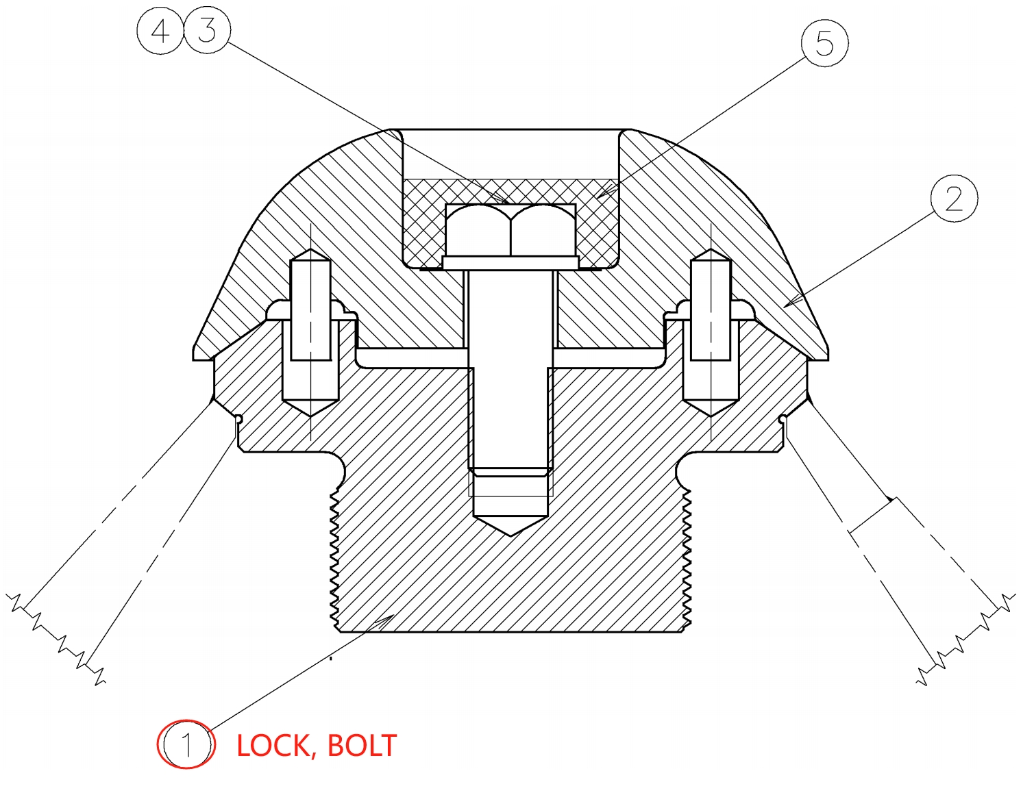 HP400 locking bolt