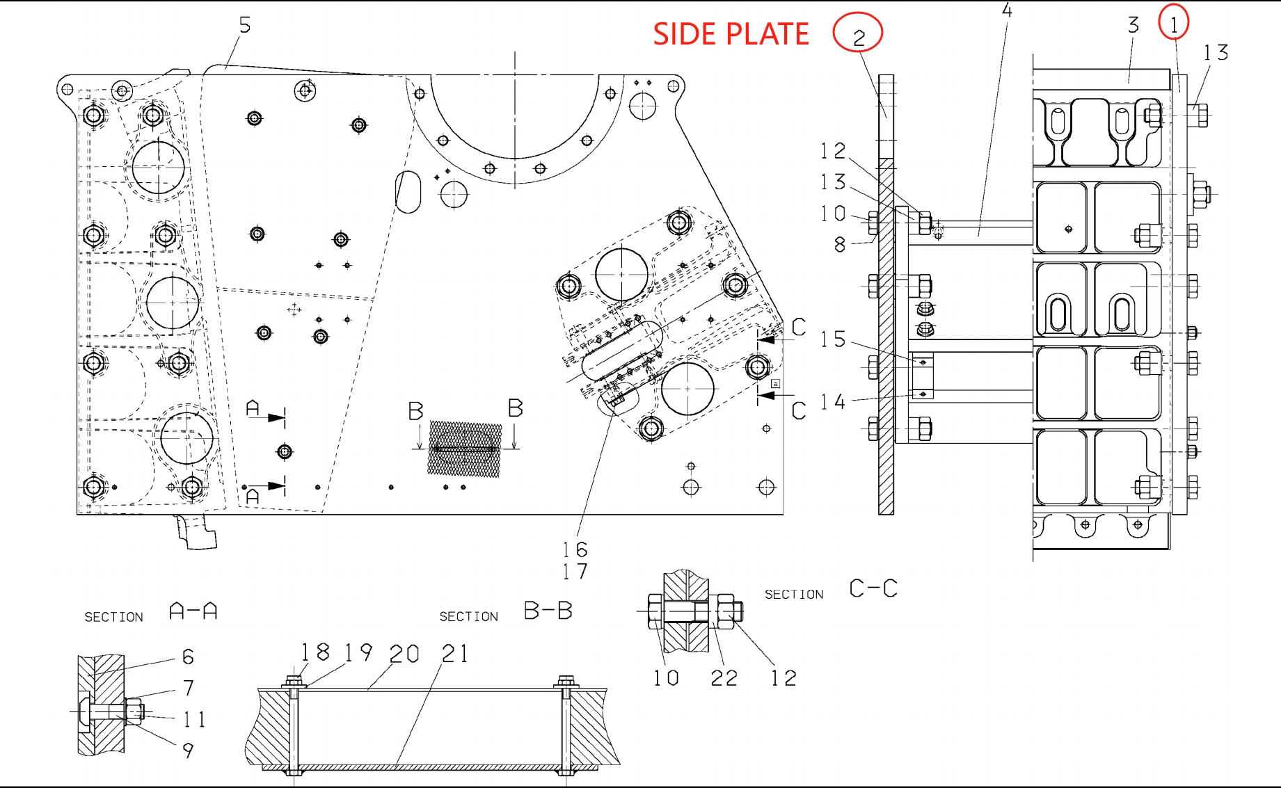 c125 side plate