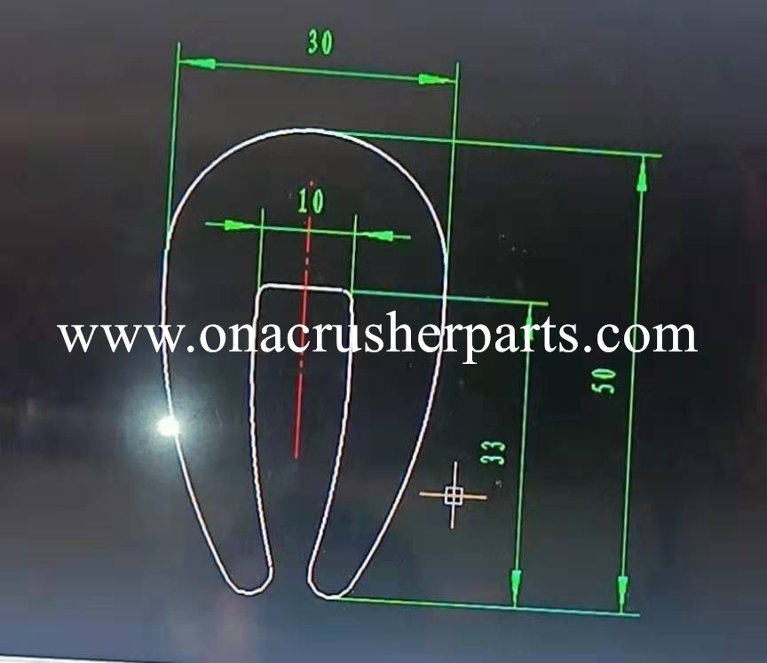 Customized Screen Deck Parts Urethane Crown Bar U Shape Rubber Channel Cover Vibrating Screen Accessories Rubber Edge Seals