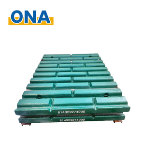 Jaw Crusher Wear Part Fixed Jaw Plate Swing Jaw Plate with Steel Casting Suit To Metso Nordberg C160 ONA-814329274900